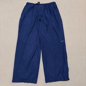 Nike Windbreakers Pants Size XL Blue Vintage Y2K Athletic Lightweight Ankle Zip